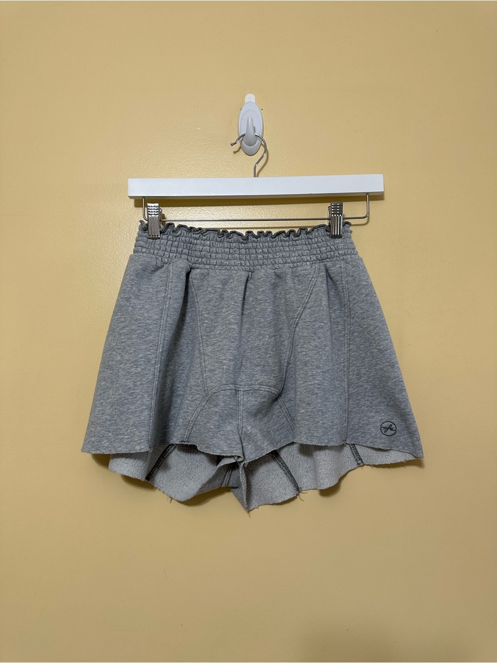 Out From Under Stay At Home Smocked Ruffle Knit Shorts Women S Gray